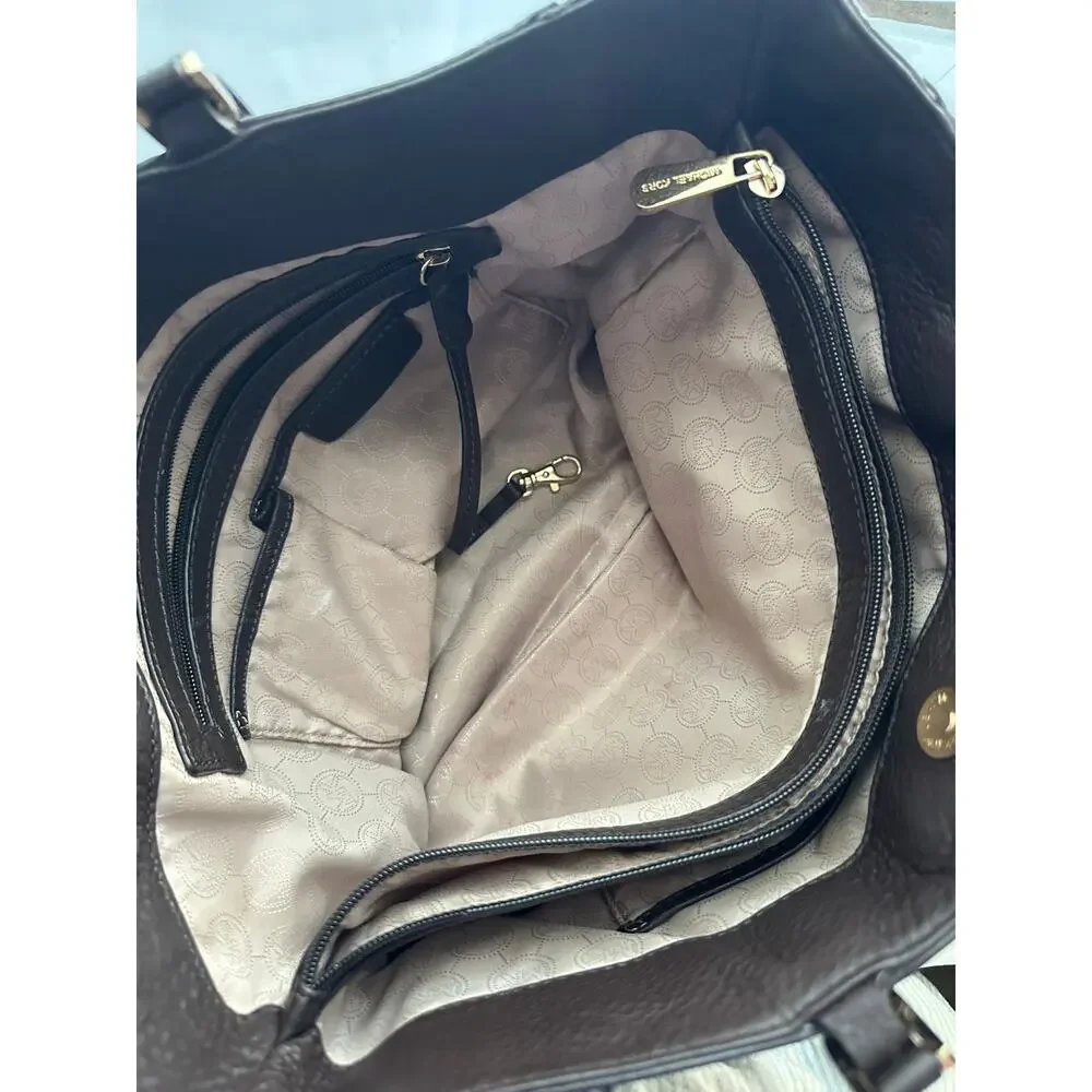 Michael Kors Harper Medium Tote Bag Dark Brown
